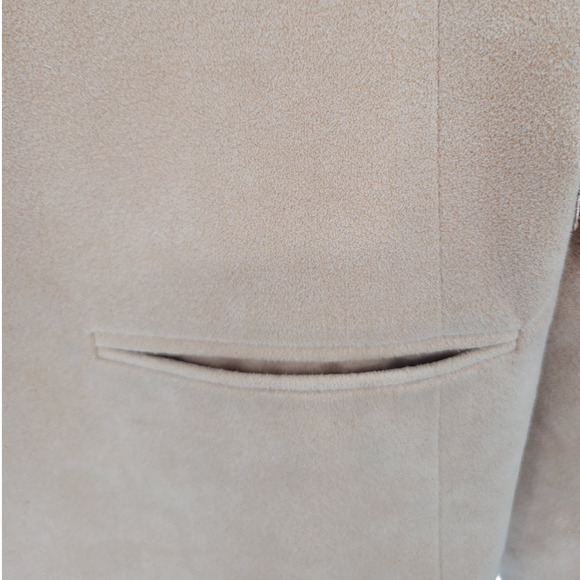 HP Vintage 80s Ultra Suede Single Breast One Button Union Made Lined Jacket - Picture 6 of 13